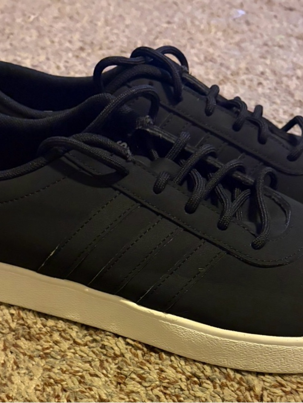 adidas Men's Black Sneakers with White Sole
